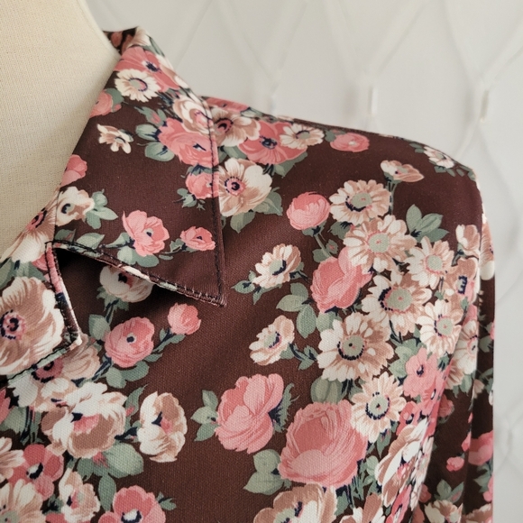 Vintage Button Down Floral Blouse By Goldie of CA • Estimates Large - Picture 2 of 5